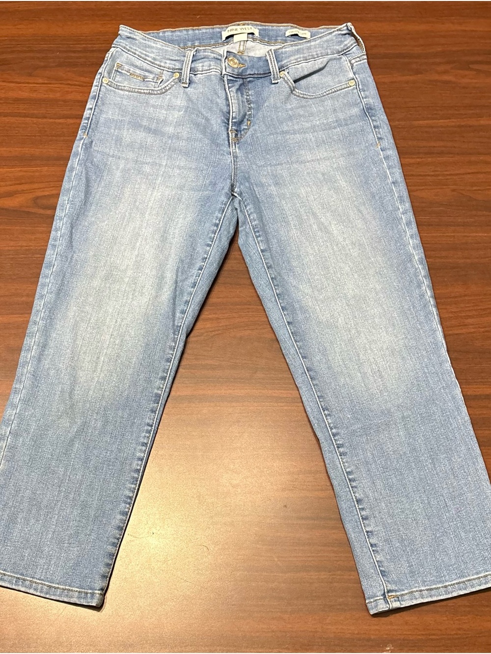 Nine West Light Blue Straight-Leg Jeans